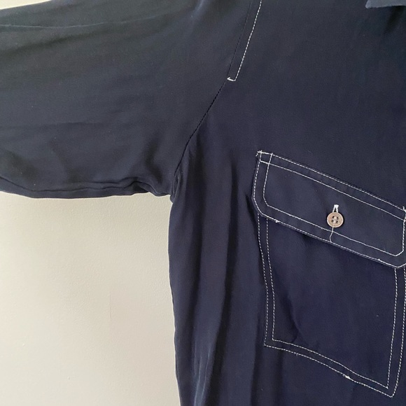 2/$40 Club Monaco Silk Blouse with Beautiful Back Pleats - Picture 4 of 4